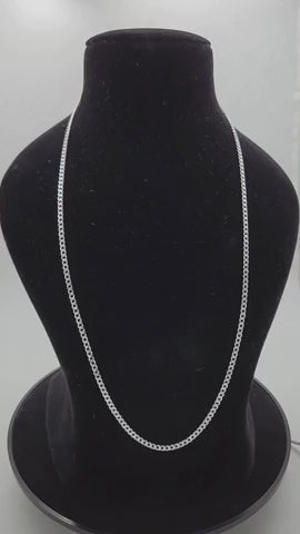 Classic Valor Curb Men's Silver Chain