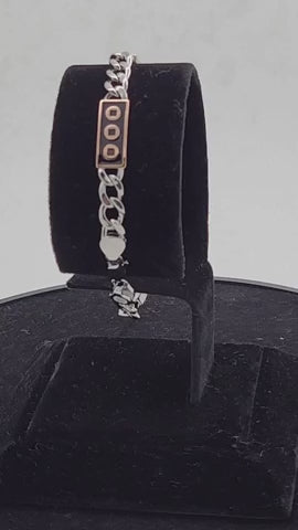 Imperial Stud Link Men's Silver Bracelet