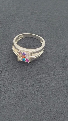Spectrum Crest Men’s Silver Ring