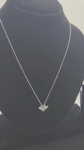 Winged Heart Whisper Silver Pendant