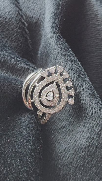 Lunar Embrace Halo Ring