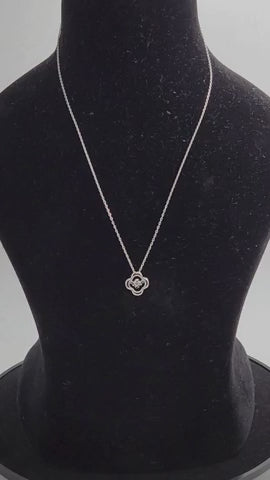 Petite Clover Spark Silver Pendant