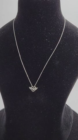 Celeste Cupid Heart Silver Pendant