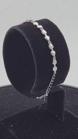 Amora Blush Heart Silver Bracelet