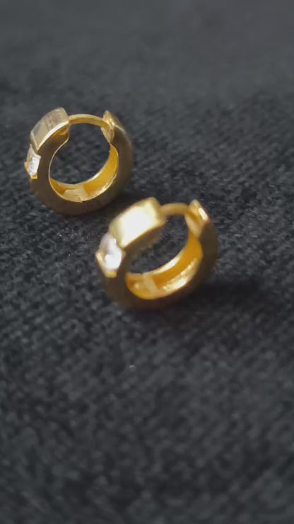 Luna Spark Huggie Studs