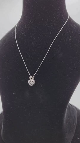 Royal Heart Charm Silver Pendant