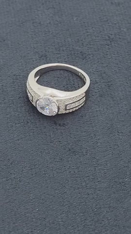 Imperial Zirconia Men’s Silver Ring