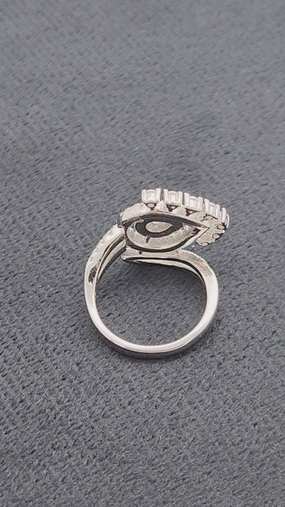 Lunar Embrace Halo Ring