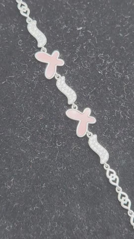 Rose Flutter Silver Bracelet
