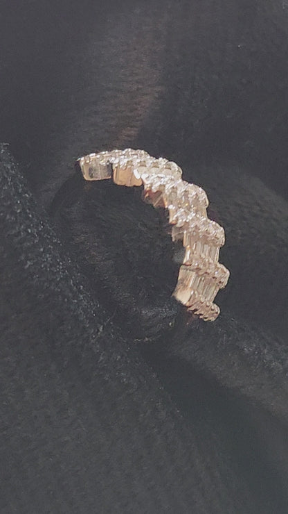 Ivory Steps Eternity Silver Ring