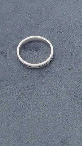 Dual Track Men's Silver Band