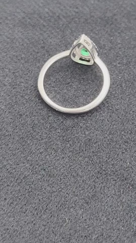Emerald Leaf Grace Silver Set