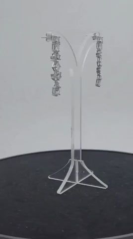 Silver Celeste Linea Drop Earrings