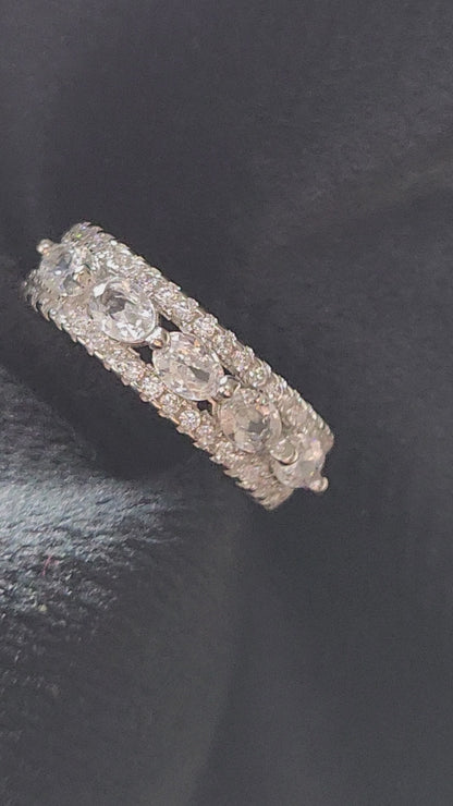 Eternal Glow Five Stone Silver Band