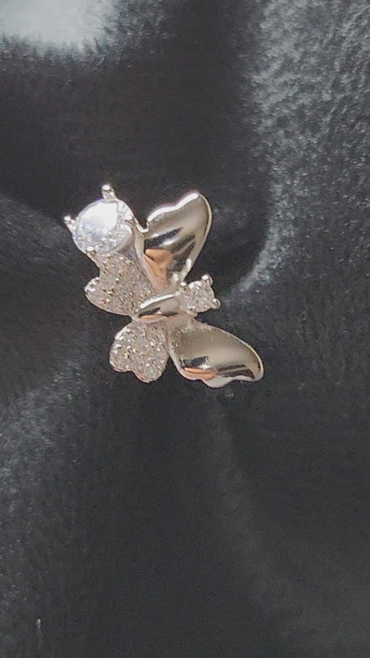 Crystal Flutter Silver Ring