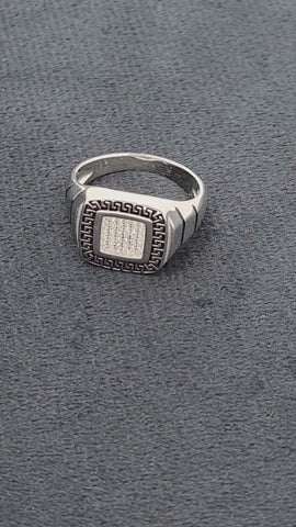 Atlas Emblem Men’s Silver Ring
