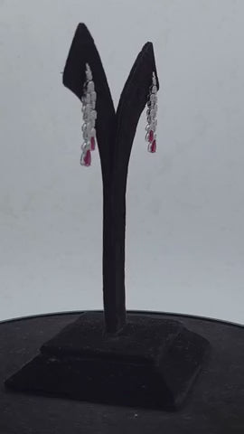 Crimson Cascade Zirconia Set