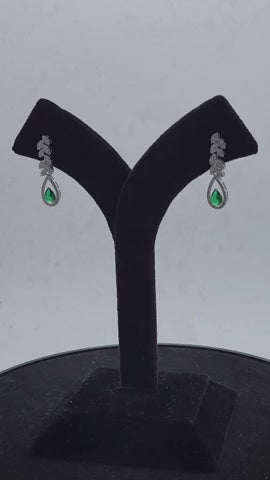 Emerald Leaf Grace Silver Set