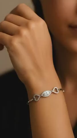 Elegant Silver Infinity Bracelet