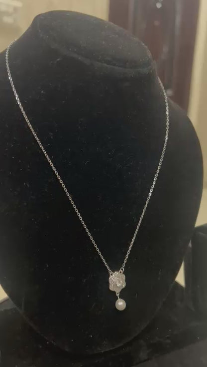 Celeste Pearl Bloom Silver Set