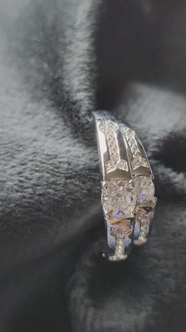 Silver Eternal Twin Radiance Rings