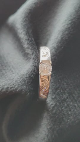 Silver Twilight Swirl Solitaire Bands