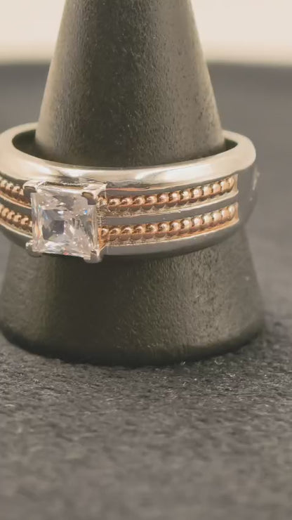 Royal Dual-Tone Square Ring