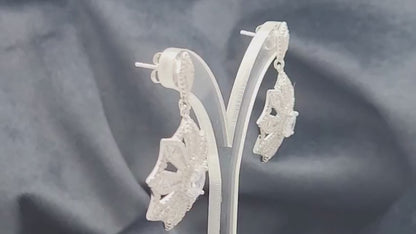 Silver Aurora Radiant Bloom Earrings