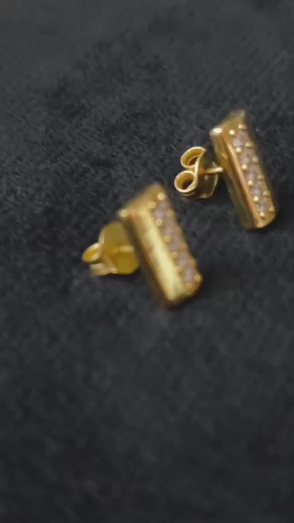 Radiance Crystal Bar Studs